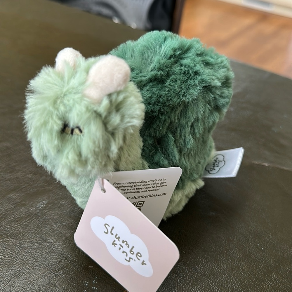 Slumberkins, Snail Mini in Sage, NWT